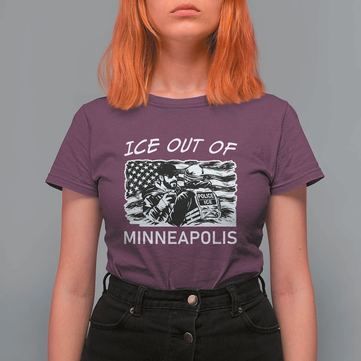 Ice Out Of Minneapolis T Shirt For Women Minnesota Protest Support Gift