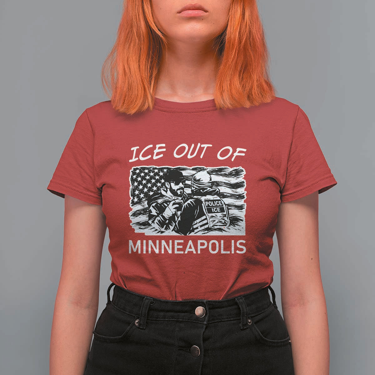 Ice Out Of Minneapolis T Shirt For Women Minnesota Protest Support Gift