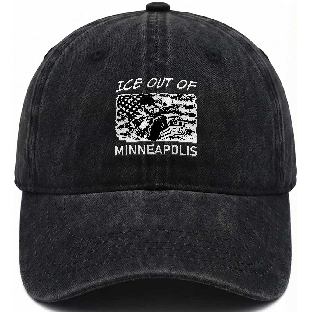 Ice Out Of Minneapolis Washed Cotton Baseball Cap Minnesota Protest Support Gift