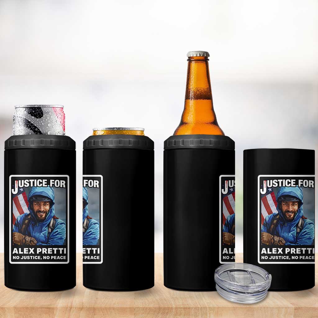 Justice For Alex Pretti 4 in 1 Can Cooler Tumbler Minneapolis USA Support Gift