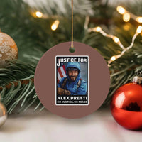 Justice For Alex Pretti Ceramic Ornament Minneapolis USA Support Gift