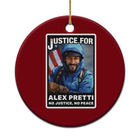 Justice For Alex Pretti Ceramic Ornament Minneapolis USA Support Gift