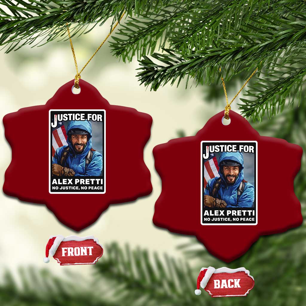 Justice For Alex Pretti Ceramic Ornament Minneapolis USA Support Gift