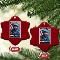 Justice For Alex Pretti Ceramic Ornament Minneapolis USA Support Gift