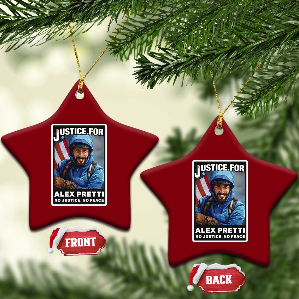 Justice For Alex Pretti Ceramic Ornament Minneapolis USA Support Gift