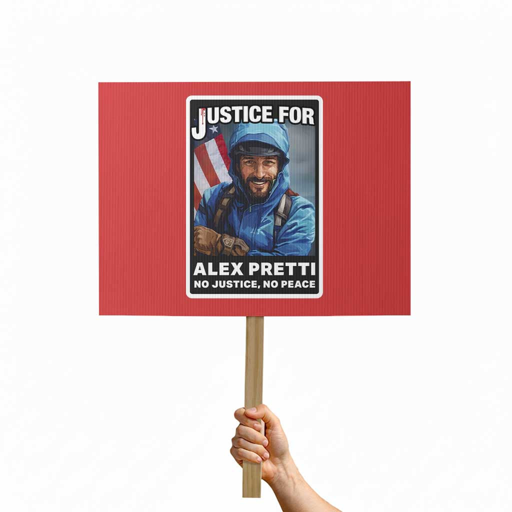 Justice For Alex Pretti Protest Sign Minneapolis USA Support Gift
