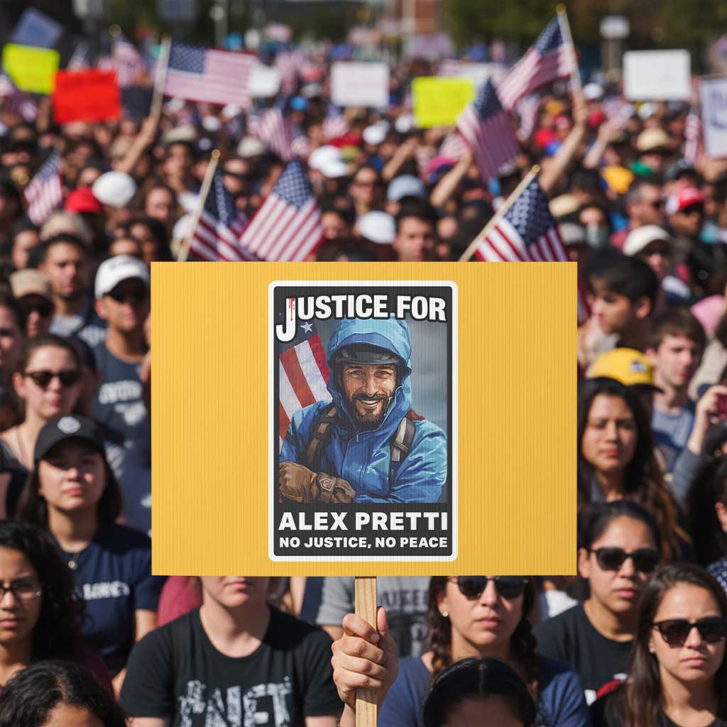 Justice For Alex Pretti Protest Sign Minneapolis USA Support Gift