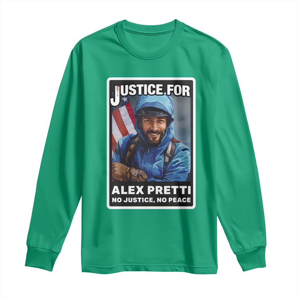Justice For Alex Pretti Long Sleeve Shirt Minneapolis USA Support Gift