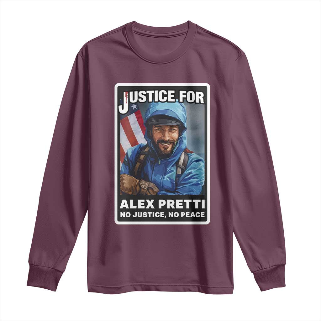Justice For Alex Pretti Long Sleeve Shirt Minneapolis USA Support Gift