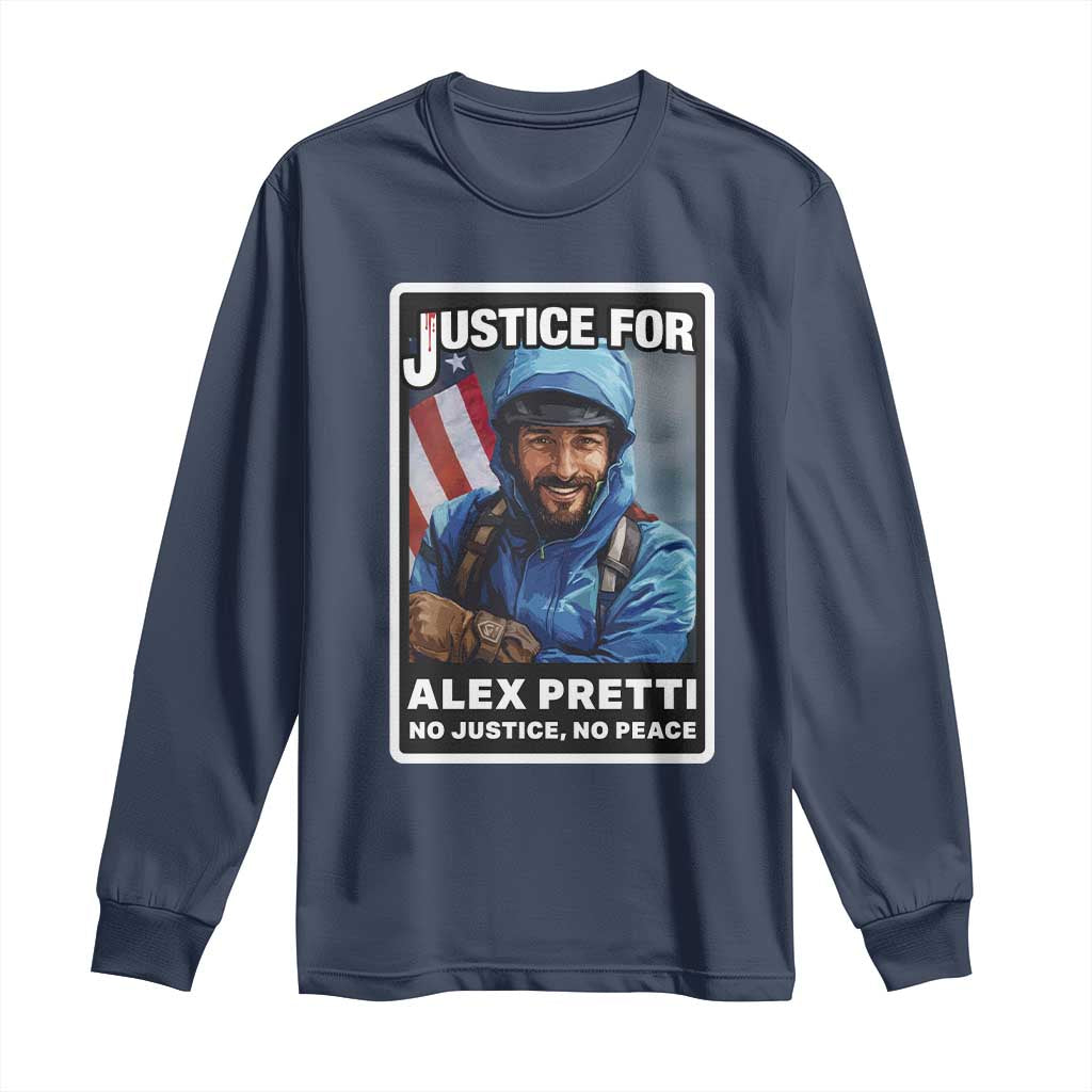 Justice For Alex Pretti Long Sleeve Shirt Minneapolis USA Support Gift