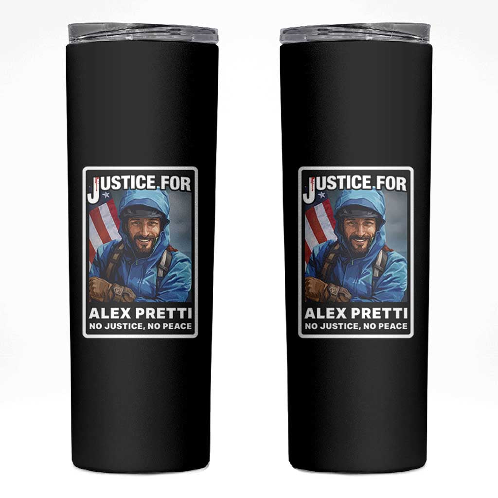 Justice For Alex Pretti Skinny Tumbler Minneapolis USA Support Gift