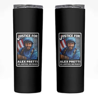 Justice For Alex Pretti Skinny Tumbler Minneapolis USA Support Gift