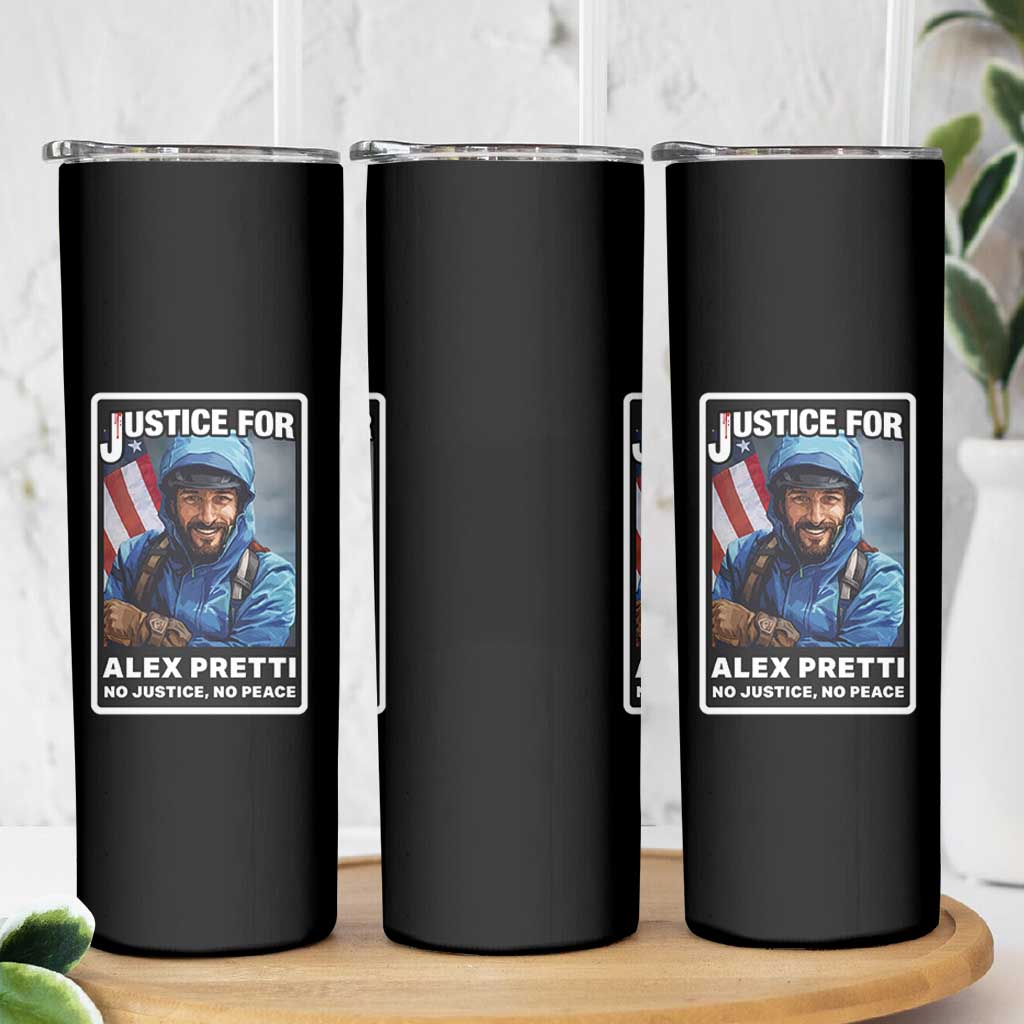 Justice For Alex Pretti Skinny Tumbler Minneapolis USA Support Gift
