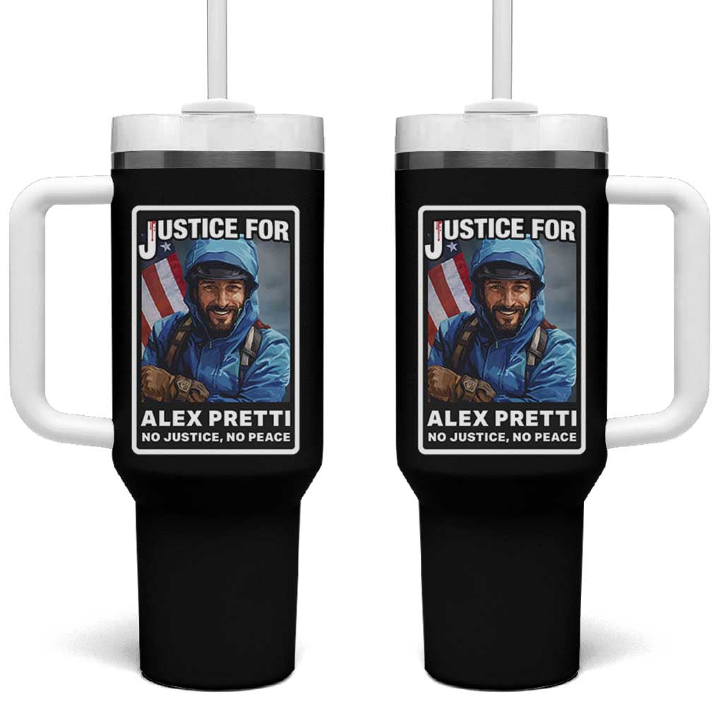 Justice For Alex Pretti Tumbler With Handle Minneapolis USA Support Gift