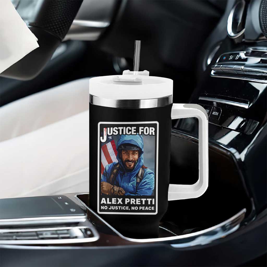 Justice For Alex Pretti Tumbler With Handle Minneapolis USA Support Gift