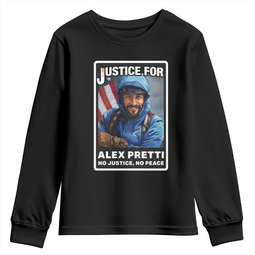 Justice For Alex Pretti Youth Sweatshirt Minneapolis USA Support Gift