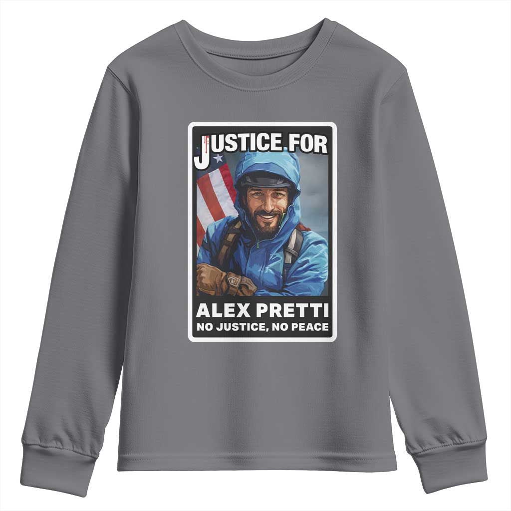 Justice For Alex Pretti Youth Sweatshirt Minneapolis USA Support Gift