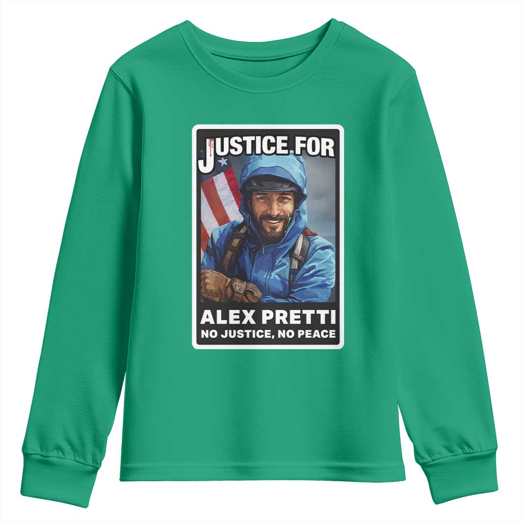 Justice For Alex Pretti Youth Sweatshirt Minneapolis USA Support Gift