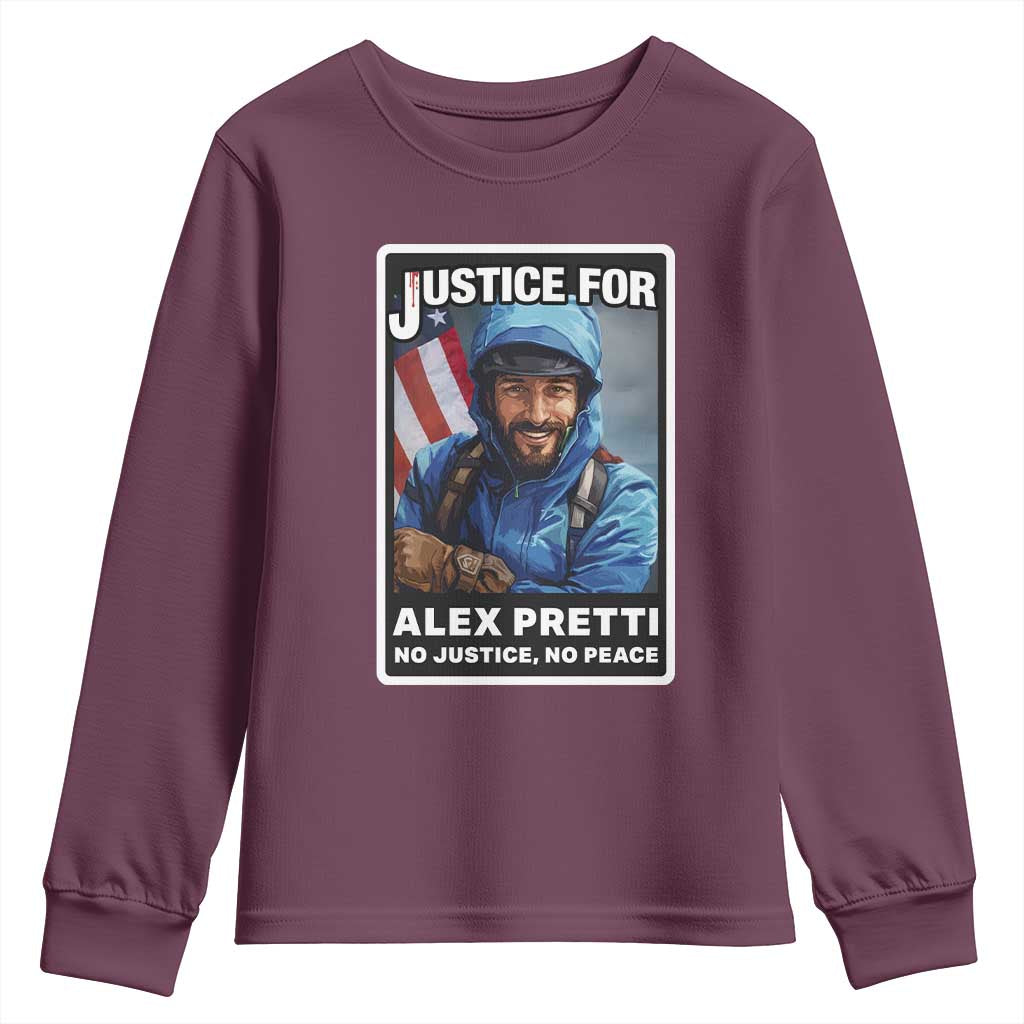 Justice For Alex Pretti Youth Sweatshirt Minneapolis USA Support Gift