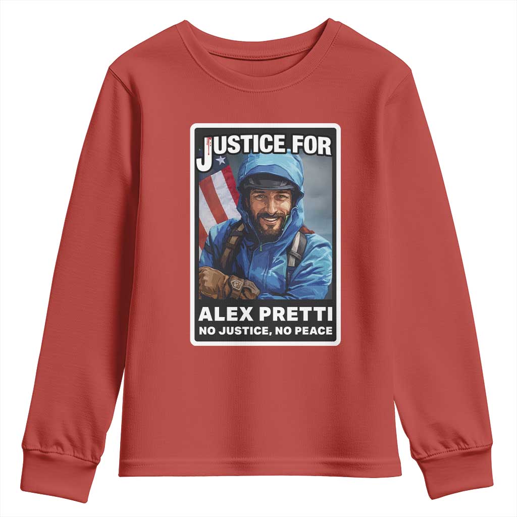 Justice For Alex Pretti Youth Sweatshirt Minneapolis USA Support Gift