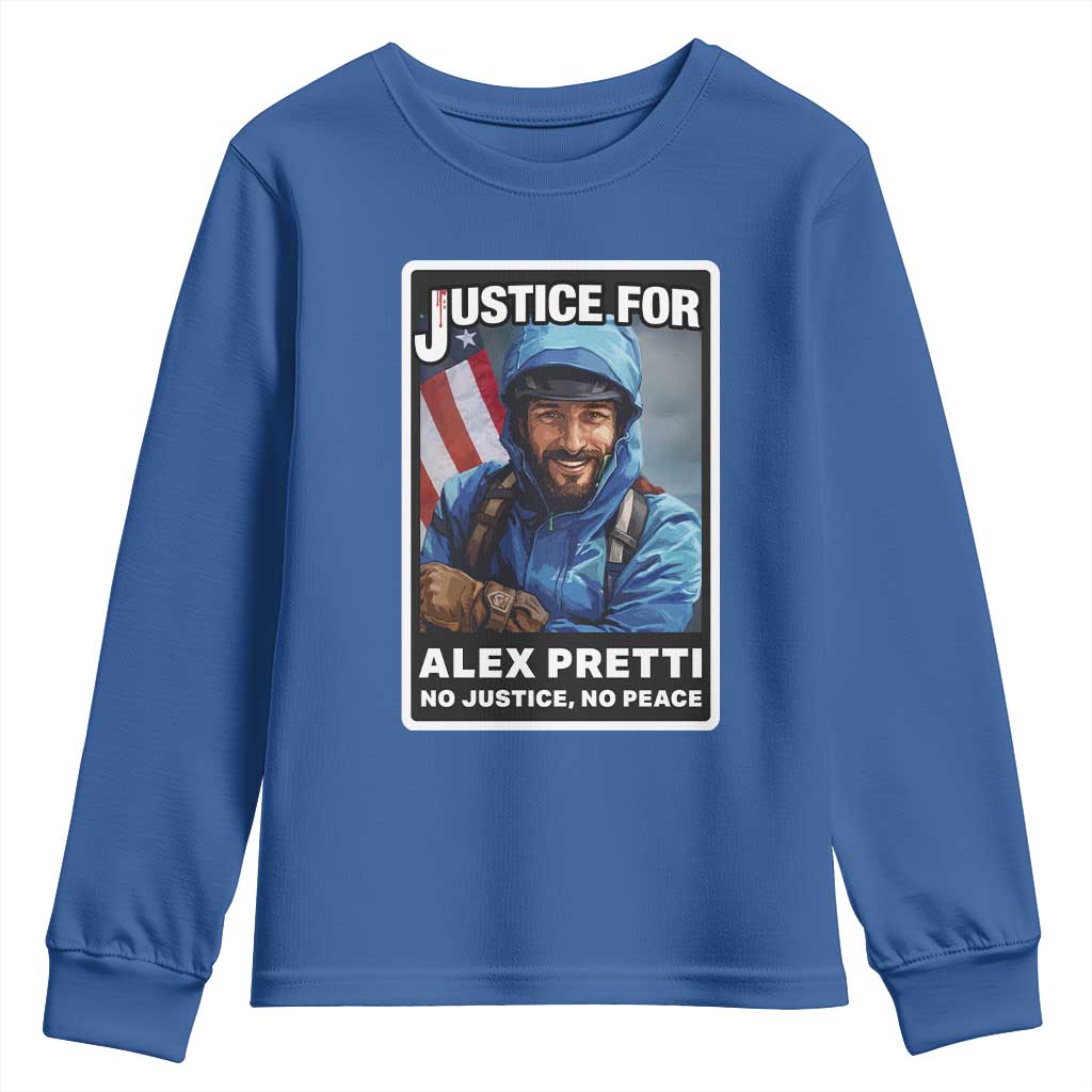 Justice For Alex Pretti Youth Sweatshirt Minneapolis USA Support Gift