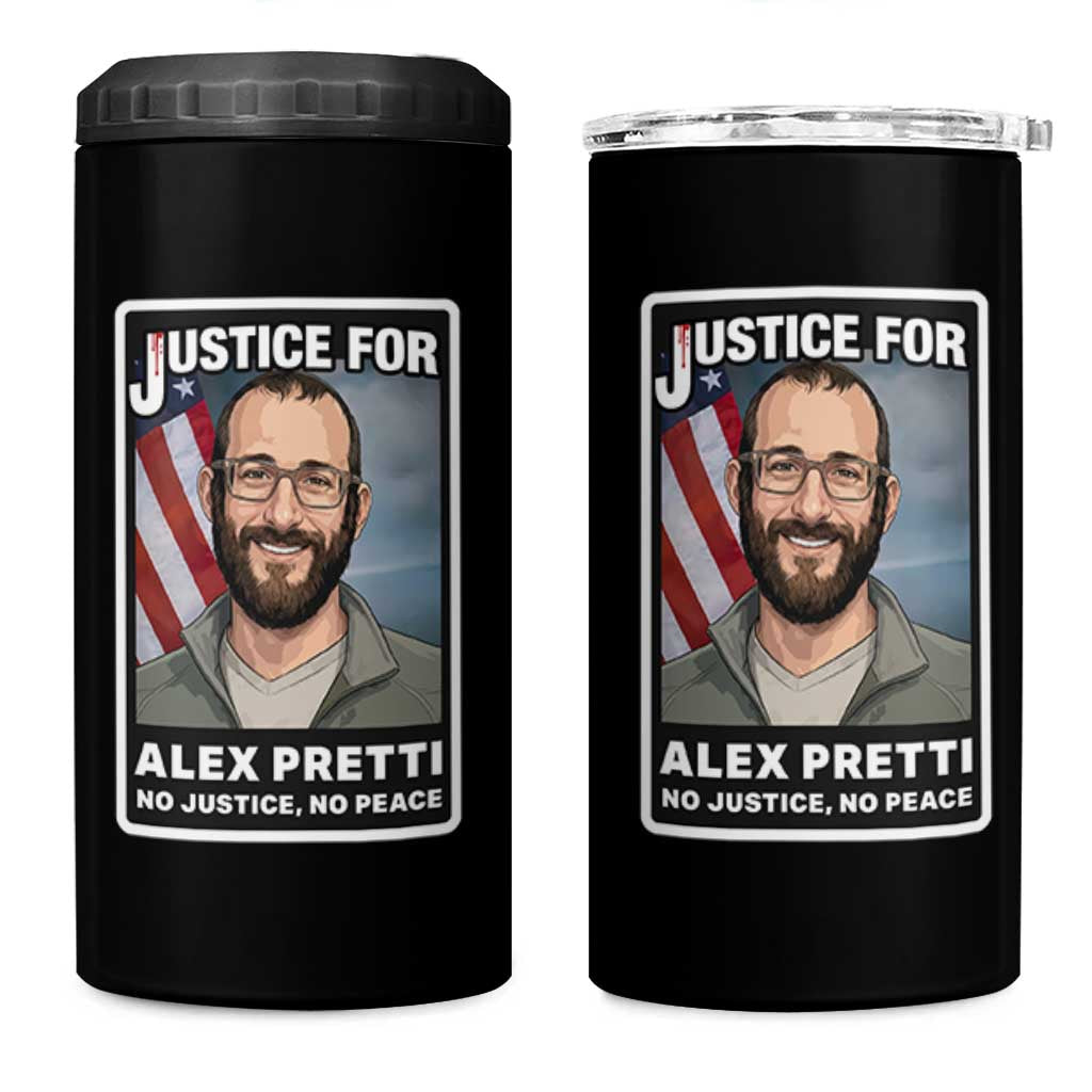 American Flag Minneapolis Support For Alex Gift 4 in 1 Can Cooler Tumbler