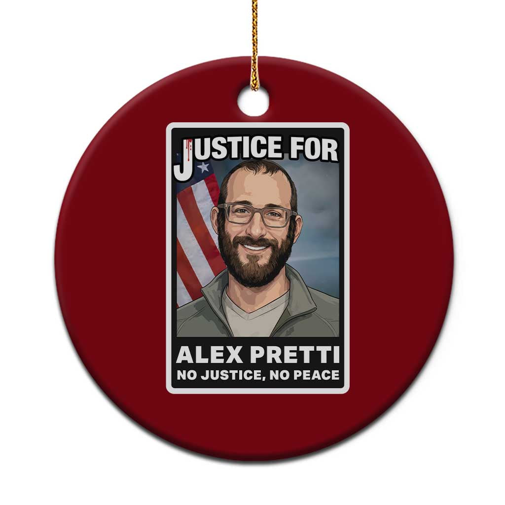 American Flag Minneapolis Support For Alex Gift Ceramic Ornament