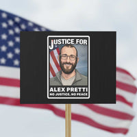 American Flag Minneapolis Support For Alex Gift Protest Sign