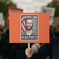 American Flag Minneapolis Support For Alex Gift Protest Sign