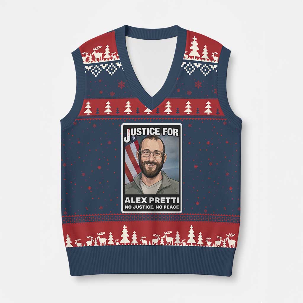 American Flag Minneapolis Support For Alex Gift V-Neck Knit Sweater Vest