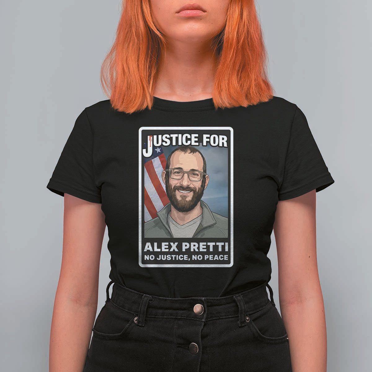 American Flag Minneapolis Support For Alex Gift T Shirt For Women