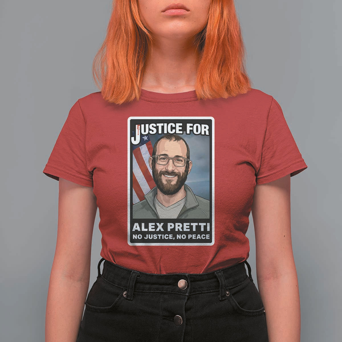 American Flag Minneapolis Support For Alex Gift T Shirt For Women
