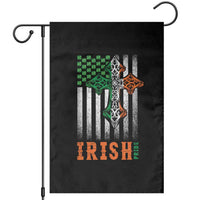 Irish American Pride Celtic Cross USA Flag Garden Flag St Patricks Day Gift