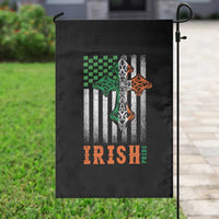 Irish American Pride Celtic Cross USA Flag Garden Flag St Patricks Day Gift