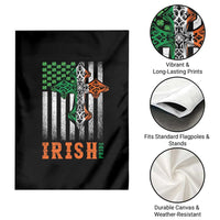Irish American Pride Celtic Cross USA Flag Garden Flag St Patricks Day Gift