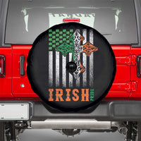 Irish American Pride Celtic Cross USA Flag Spare Tire Cover St Patricks Day Gift