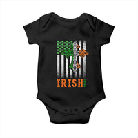 Irish American Pride Celtic Cross USA Flag Baby Onesie St Patricks Day Gift