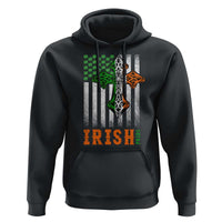 Irish American Pride Celtic Cross USA Flag Hoodie St Patricks Day Gift