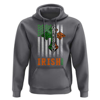 Irish American Pride Celtic Cross USA Flag Hoodie St Patricks Day Gift