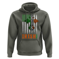 Irish American Pride Celtic Cross USA Flag Hoodie St Patricks Day Gift