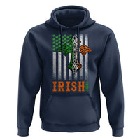 Irish American Pride Celtic Cross USA Flag Hoodie St Patricks Day Gift