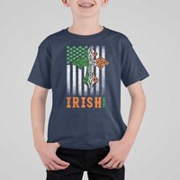 Irish American Pride Celtic Cross USA Flag T Shirt For Kid St Patricks Day Gift