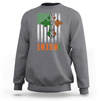 Irish American Pride Celtic Cross USA Flag Sweatshirt St Patricks Day Gift