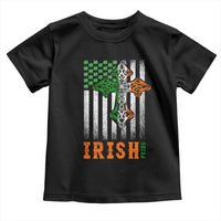 Irish American Pride Celtic Cross USA Flag Toddler T Shirt St Patricks Day Gift