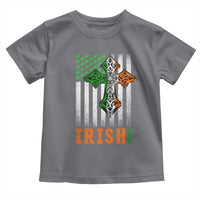 Irish American Pride Celtic Cross USA Flag Toddler T Shirt St Patricks Day Gift
