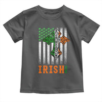 Irish American Pride Celtic Cross USA Flag Toddler T Shirt St Patricks Day Gift