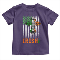 Irish American Pride Celtic Cross USA Flag Toddler T Shirt St Patricks Day Gift