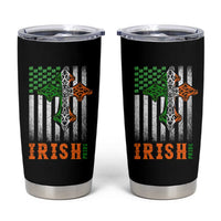 Irish American Pride Celtic Cross USA Flag Tumbler Cup St Patricks Day Gift