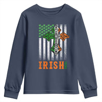 Irish American Pride Celtic Cross USA Flag Youth Sweatshirt St Patricks Day Gift