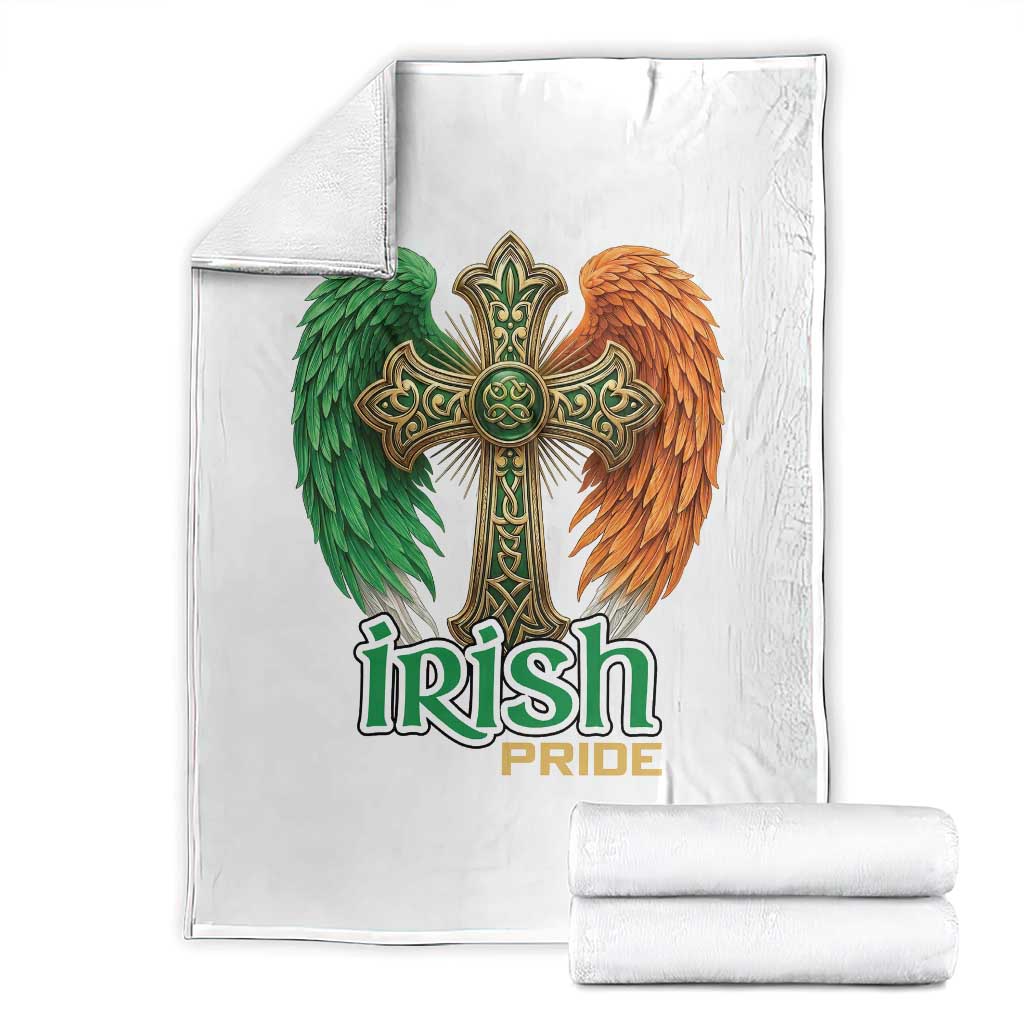 Irish Pride Celtic Cross Throw Blanket Christian Gift